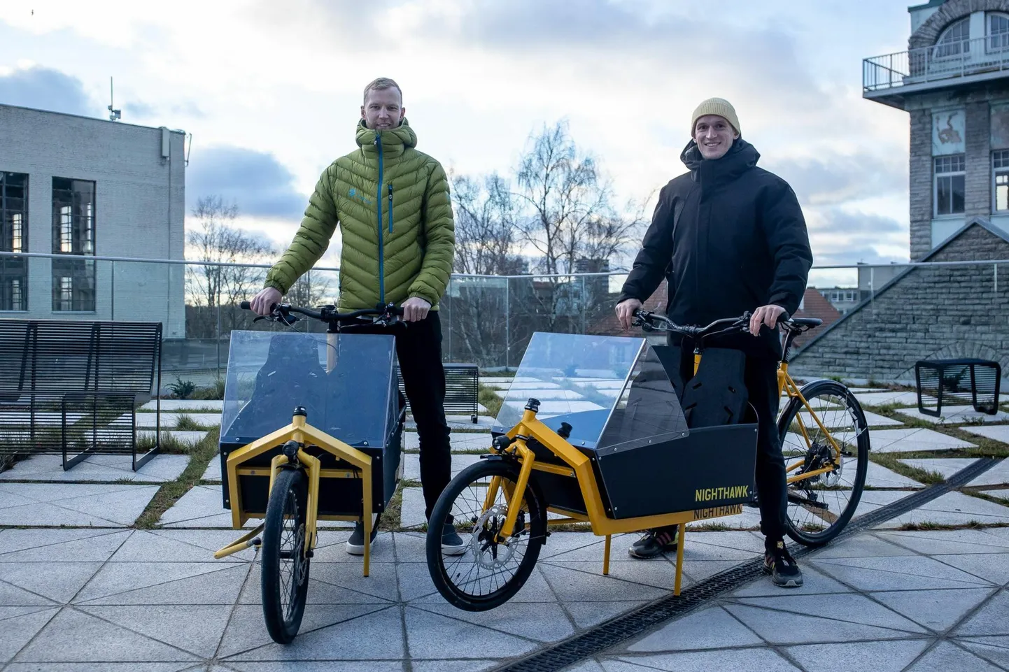 Olematu käibega Hagen Bike&#39;i aktsiaid märkis üle 6500 investori. Fotol ettevõtte juhid Kaspar Peek ja Taaniel Mägi.