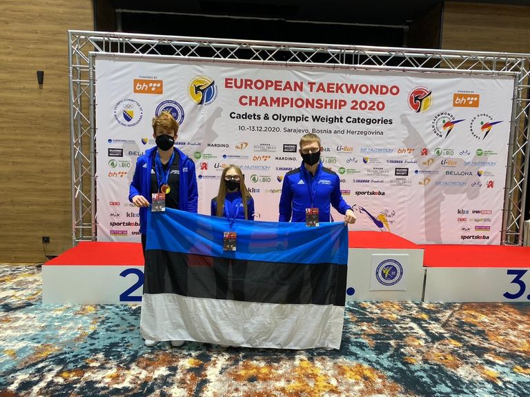 Эстонские спортсмены в Сараево.