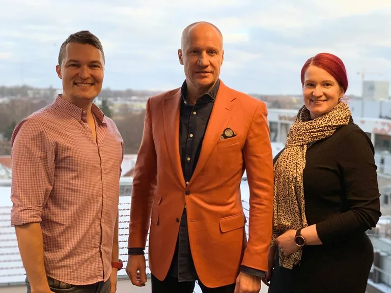 Lauri Hermann, Meelis Lao ja Tiiu Sommer raadio Elmar toimetuses