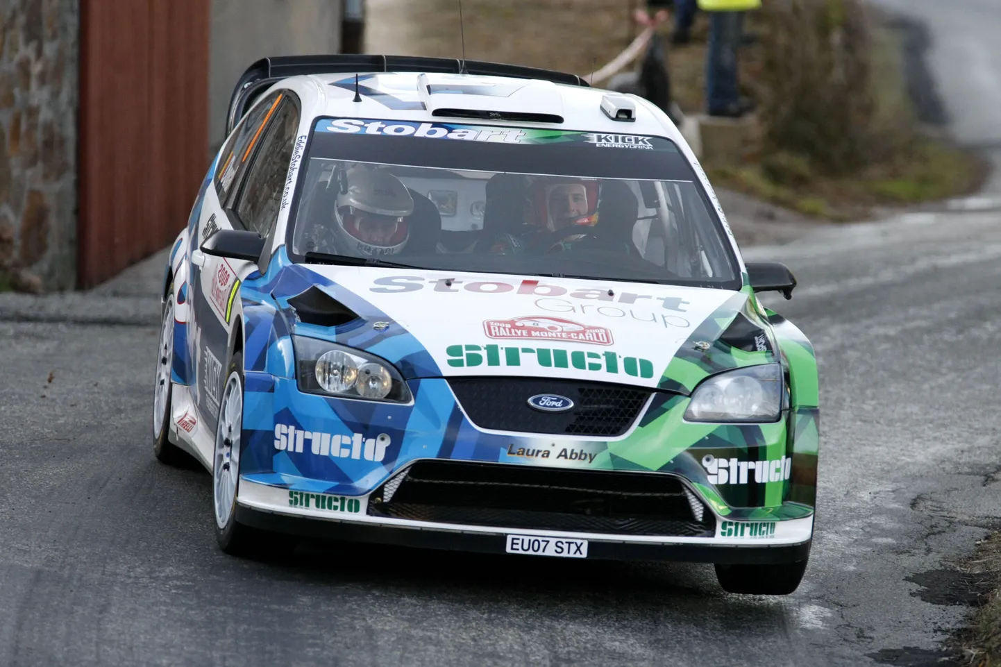 Francois Duval möödunud aastal Monte Carlo rallil kihutamas.