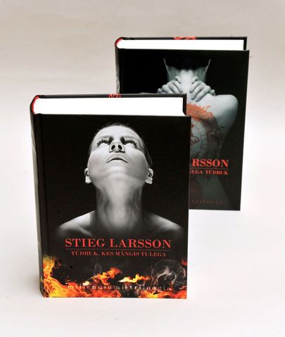 Stieg Larssoni raamatud «Tüdruk, kes mängis tulega» ja «Lohetätoveeringuga tüdruk».