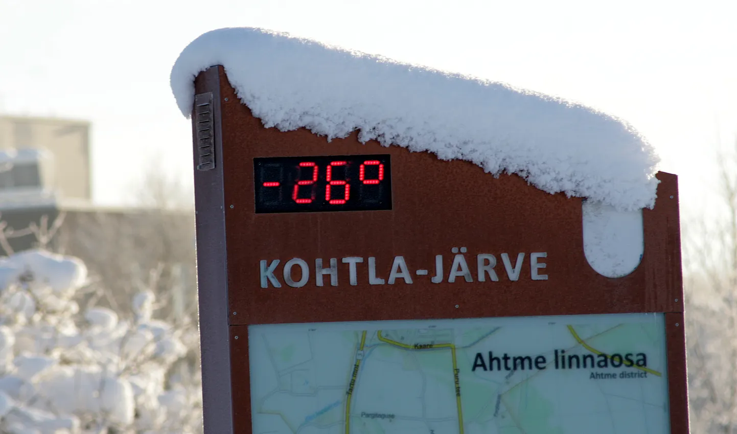 Lähipäevil on Ida-Virumaal enamikus paikades külma rohkem kui -25 kraadi.
