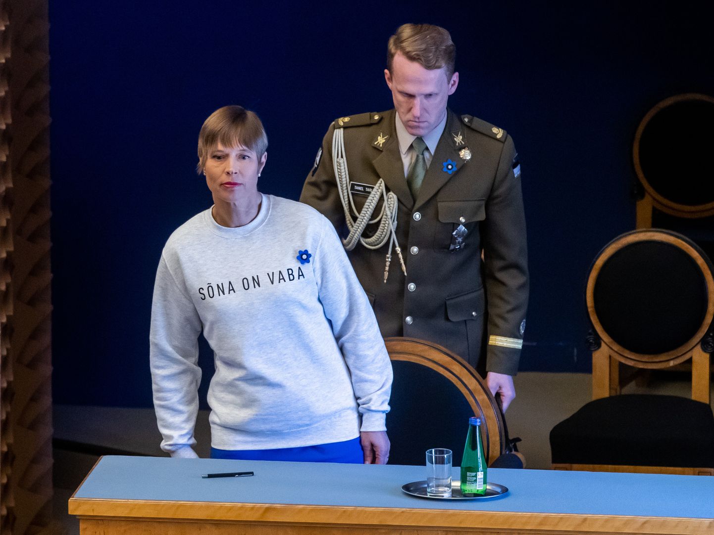 Riigikogu asendusliikmed ja uus valitsus andsid ametivande. President Kersti Kaljulaid «Sõna on vaba» sviitris.
