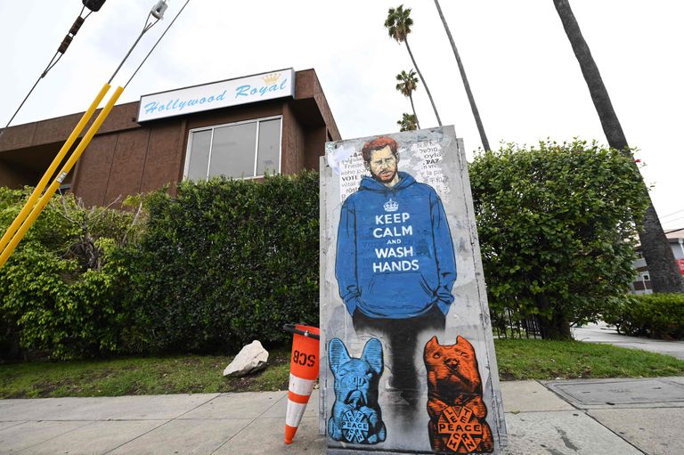 Prints Harryt kujutav grafiti Los Angeleses.