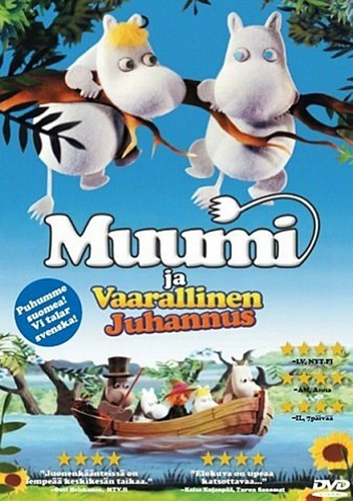 Eestikeelne animafilm lastele "Muumide ohtlik jaanipäev".