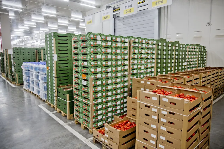 Dārzeņu uzglabāšana "Lidl" loģistikas centrā Rīgā