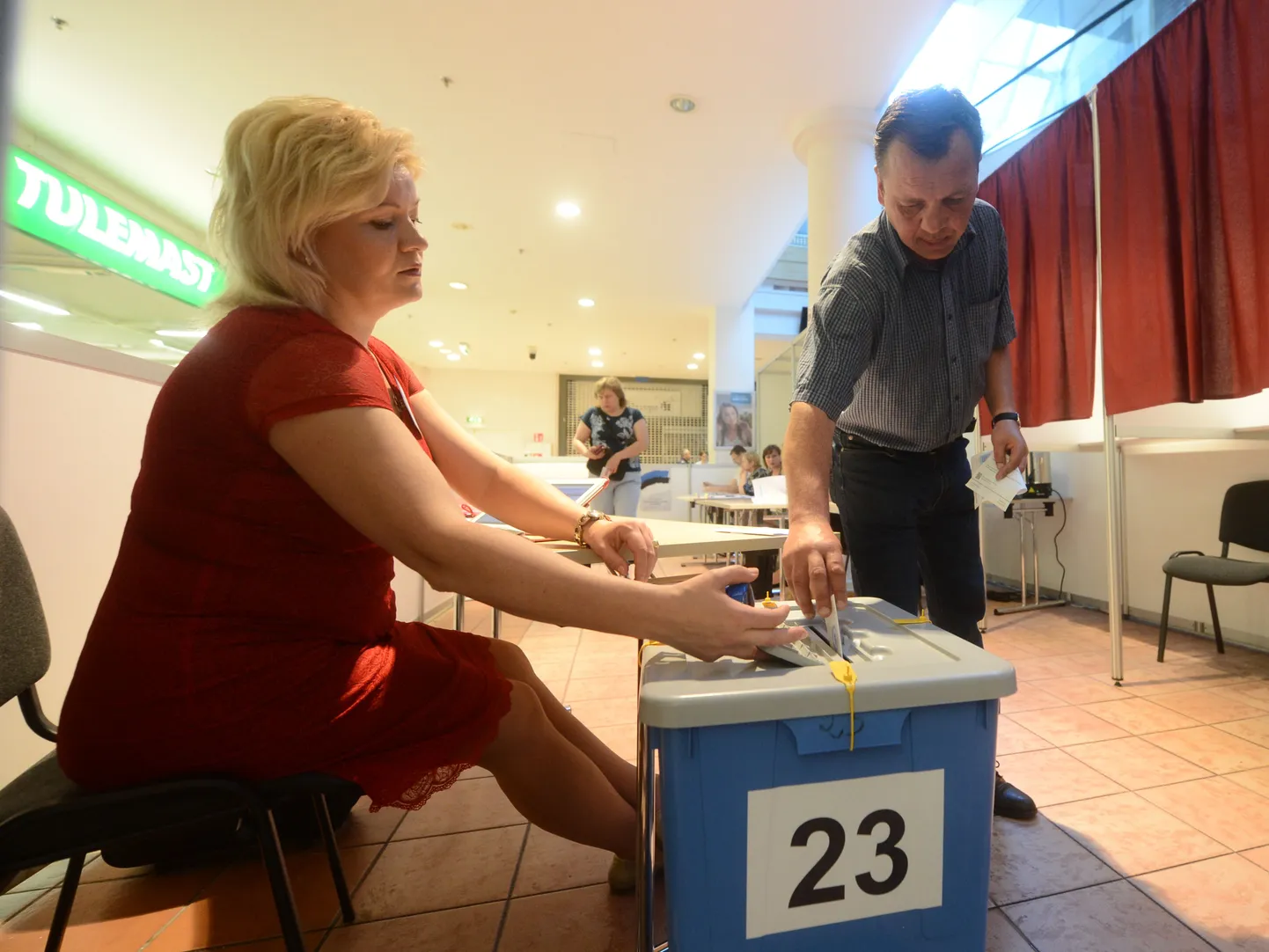 Valimisjasokond Tallinnas Kristiine keskuses.