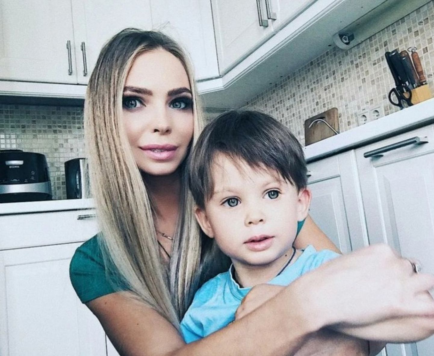 Наталия Горчакова с сыном Петей.