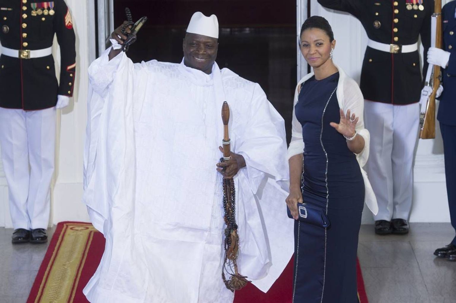 Gambia president Yahya Jammeh ja tema abikaasa Zeinab Suma Jammeh visiidil Ühendriikidesse.