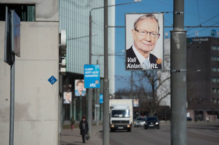 Предвыборная реклама IRL в Таллинне в 2014 году.