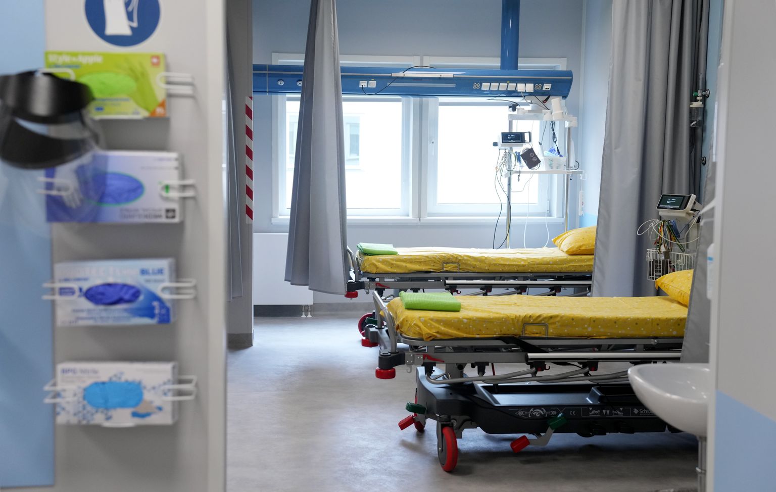 Paula Stradiņa klīniskās universitātes slimnīcas jaunās moduļu būves telpas.
