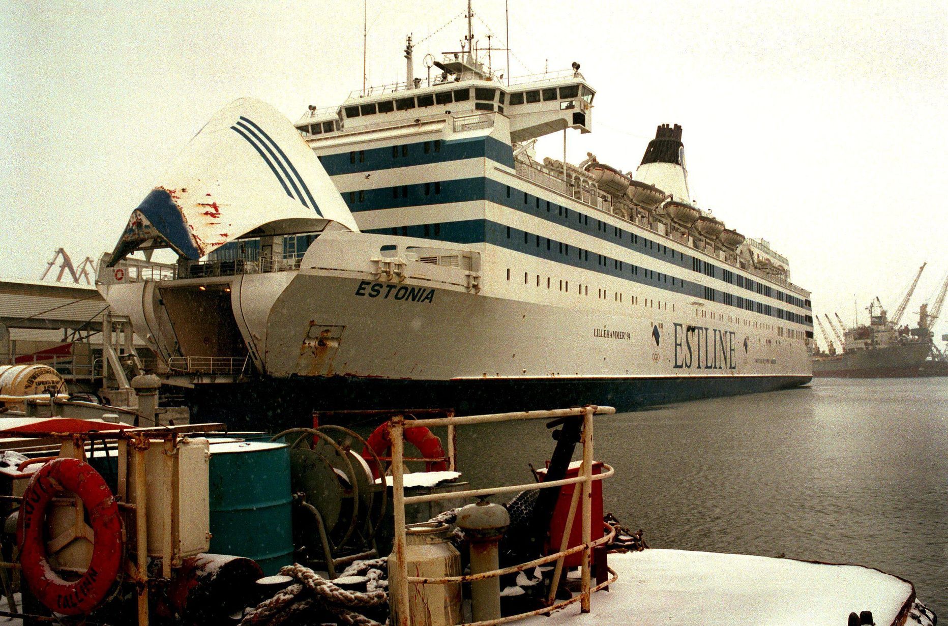 Reisiparvlaev Estonia Tallinna sadamas.