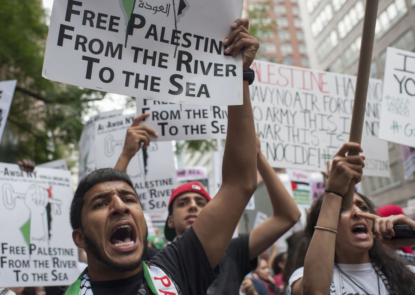 Vaba Palestiinat nõudvad meeleavaldajad New Yorgis.