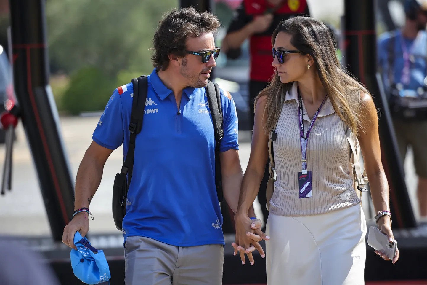 Fernando Alonso ja Andrea Schlager.