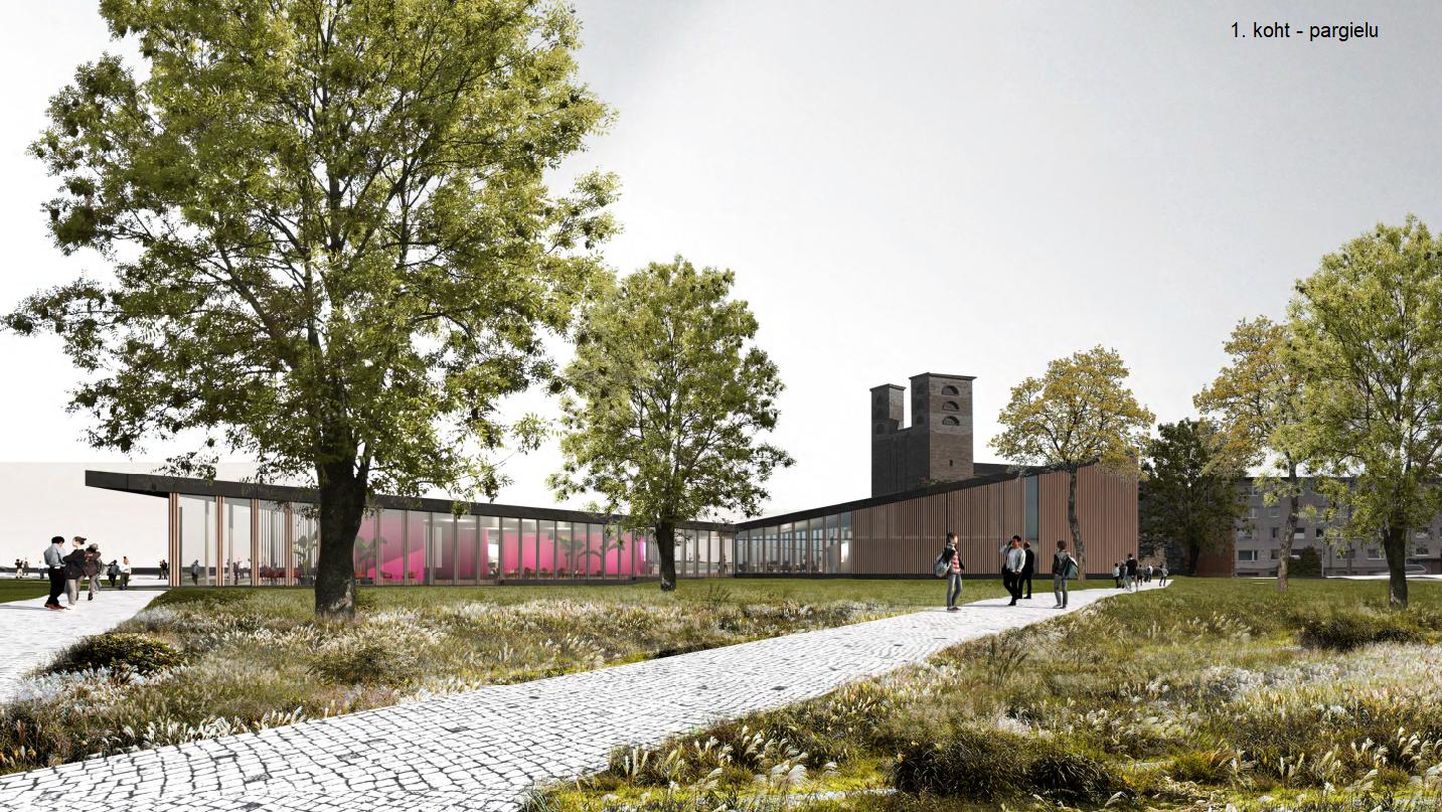 Rakvere riigigümnaasiumi arhitektuurikonkursi võidutöö "Pargielu" annab aimu, milline koolihoone 1. septembril 2022 avatakse.
