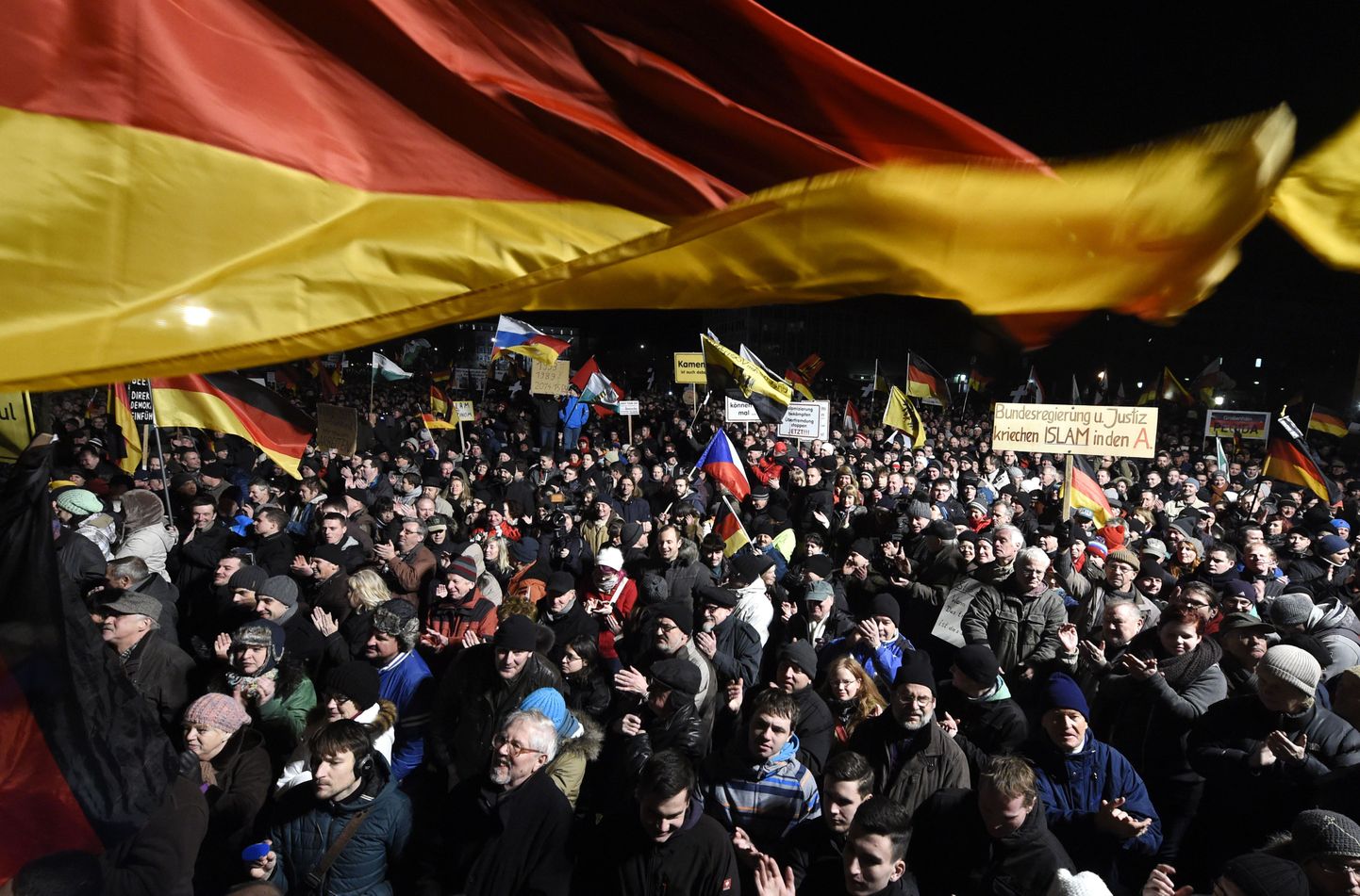 Pegida protestijad eile Saksamaal Dresdenis.