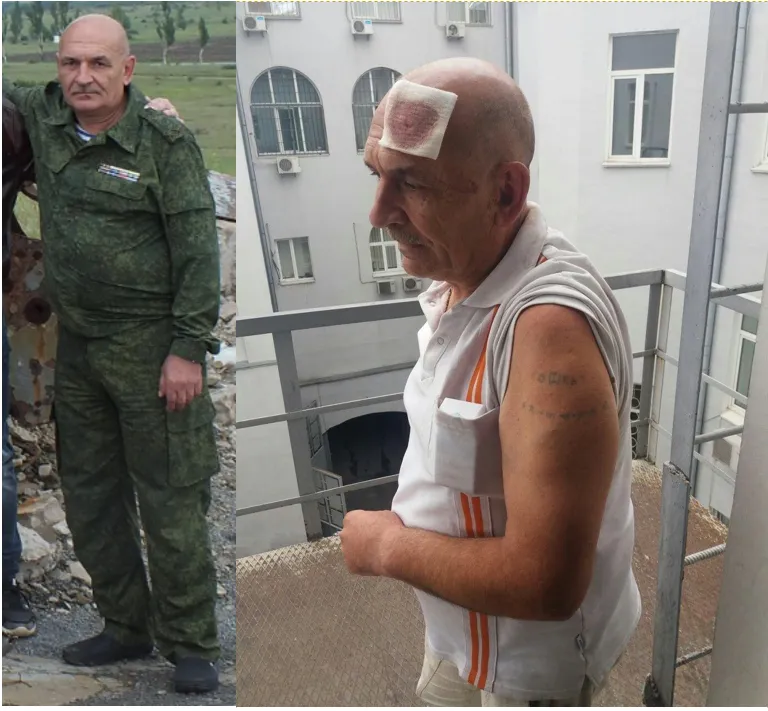 Vladimirs Cemahs pirms un pēc aizturēšanas
