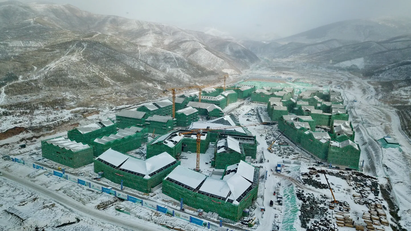 Zhangjiakou suusakeskus ja taliolümpiaküla Hiina Hebei provintsis.
