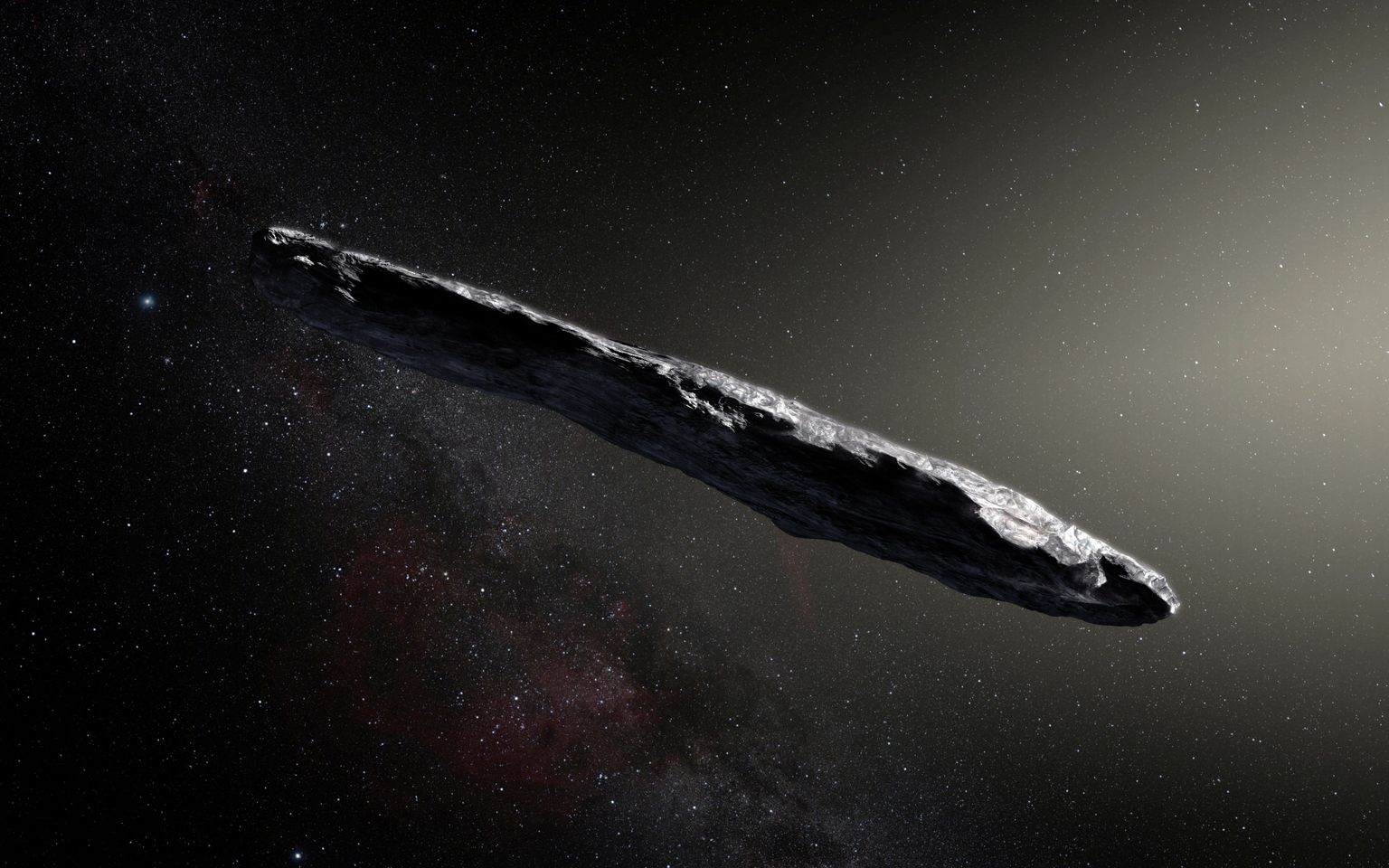 Kunstniku joonistus Oumuamuast, mis avastati 2017