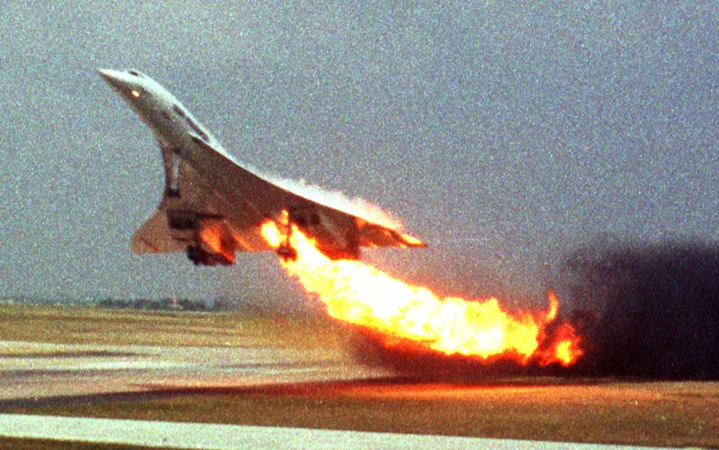 Süttinud Air France´i Concorde.