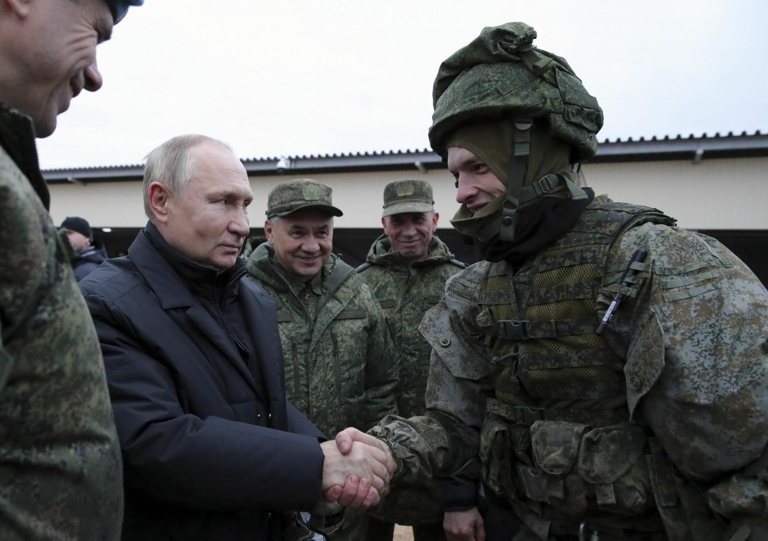 Venemaa president Vladimir Putin kohtumas mobiliseeritutega väljaõppekeskuses Rjazani oblastis.