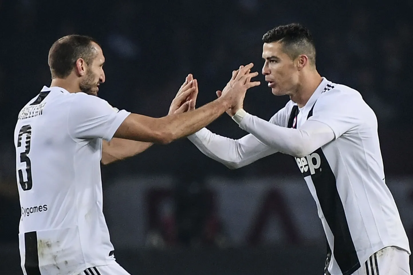 Cristiano Ronaldo ja Giorgio Chiellini