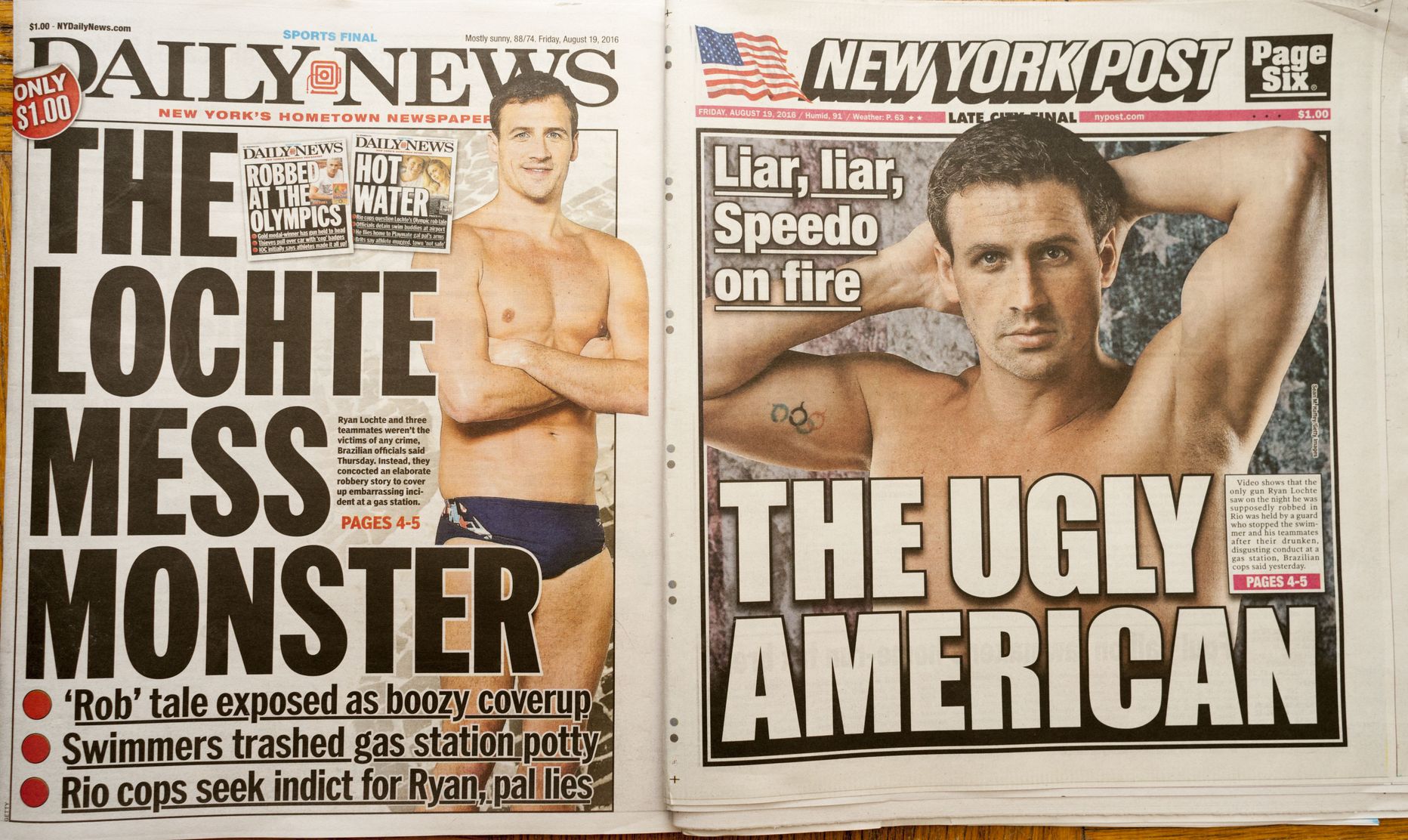 USA tabloidid võtsid kogu loo rõõmuga vastu.