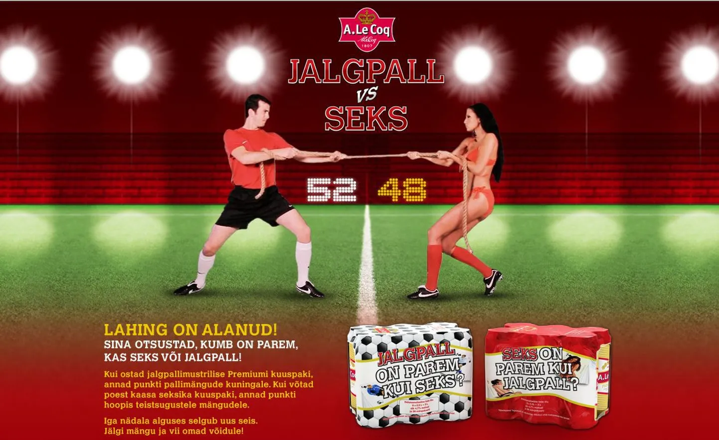 A.Le Coqi «Jalgpall vs seks» kampaania.