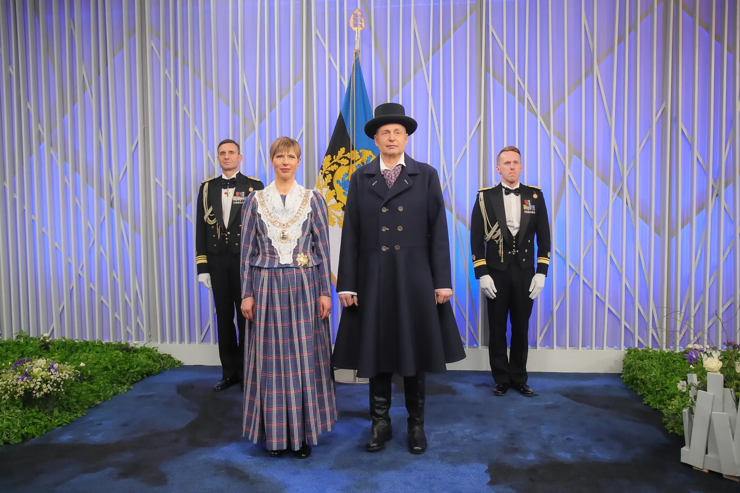 Tallinnas, 24.02.2019
Eesti Vabariik 101. Presidendi vastuvõtt Estonias. Vabariigi President Kersti Kaljulaid ja härra Georgi-Rene Maksimovski
Foto: Madis Sinivee/Postimees