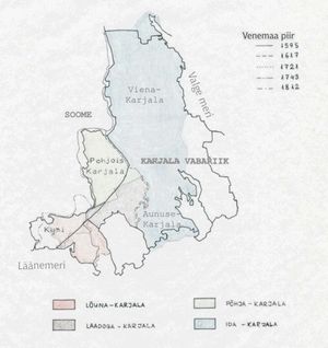 Karjala jaguneb ajalooliselt mitmeteks piirkondadeks.