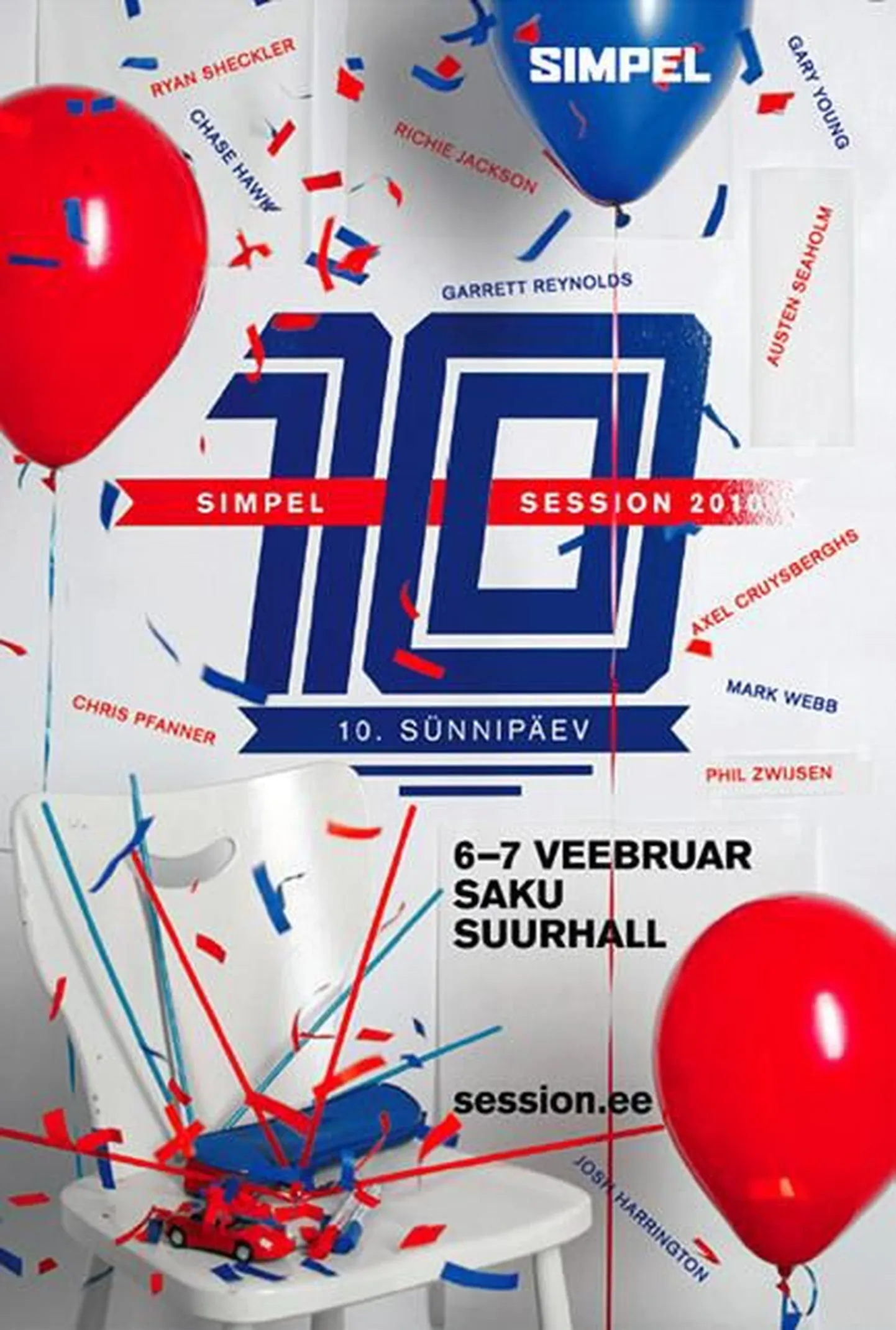 6.-7. veebruaril toimub Tallinnas Saku Suurhallis ekstreemspordifestival Simpel Session 10.