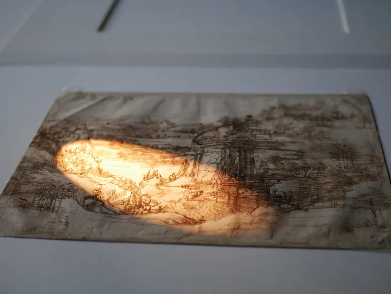 Leonardo da Vinci teose «Il Paesaggio» uurimine infrapuna abil