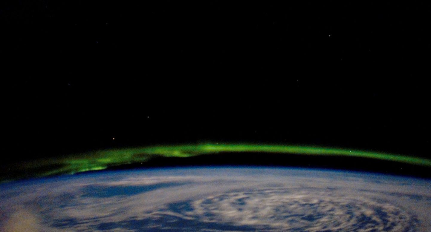 Ziemeļblāzma no Starptautiskās kosmosa stacijas.