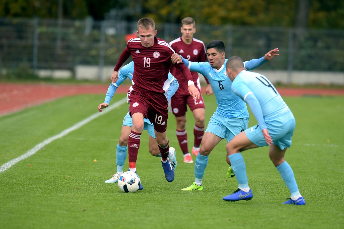 Latvijas un Izraēlas U-19 futbola izlases spēle 2020.gada Eiropas čempionāta kvalifikācijas turnīrā stadionā "Arkādija"