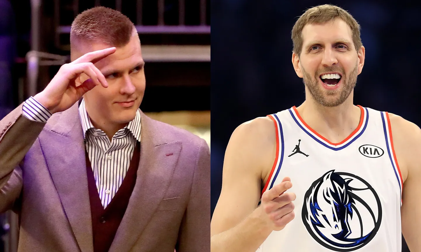 Kristaps Porziņģis un Dirks Novickis