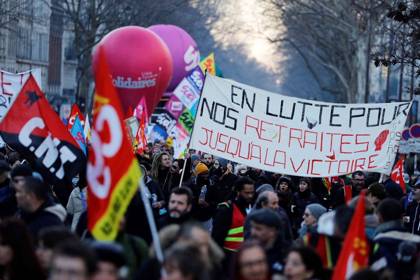 Забастовка в Париже.