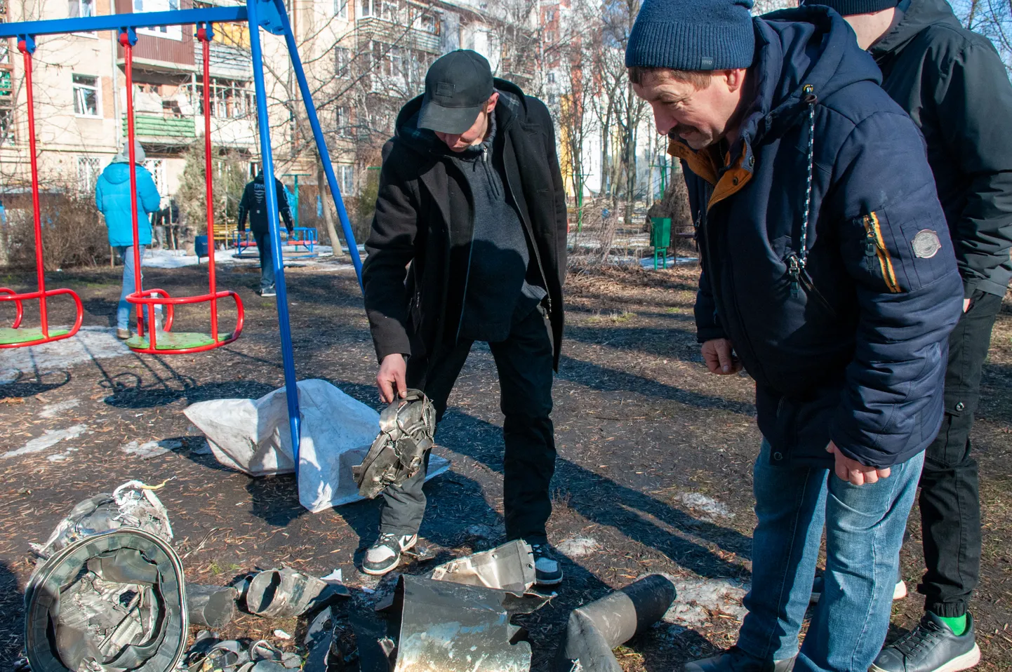 Последствия обстрела в Харькове, 24.02.2022