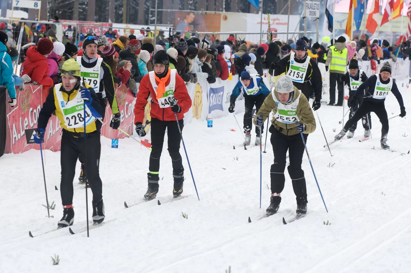 Suustajad Tartu maratonil.
