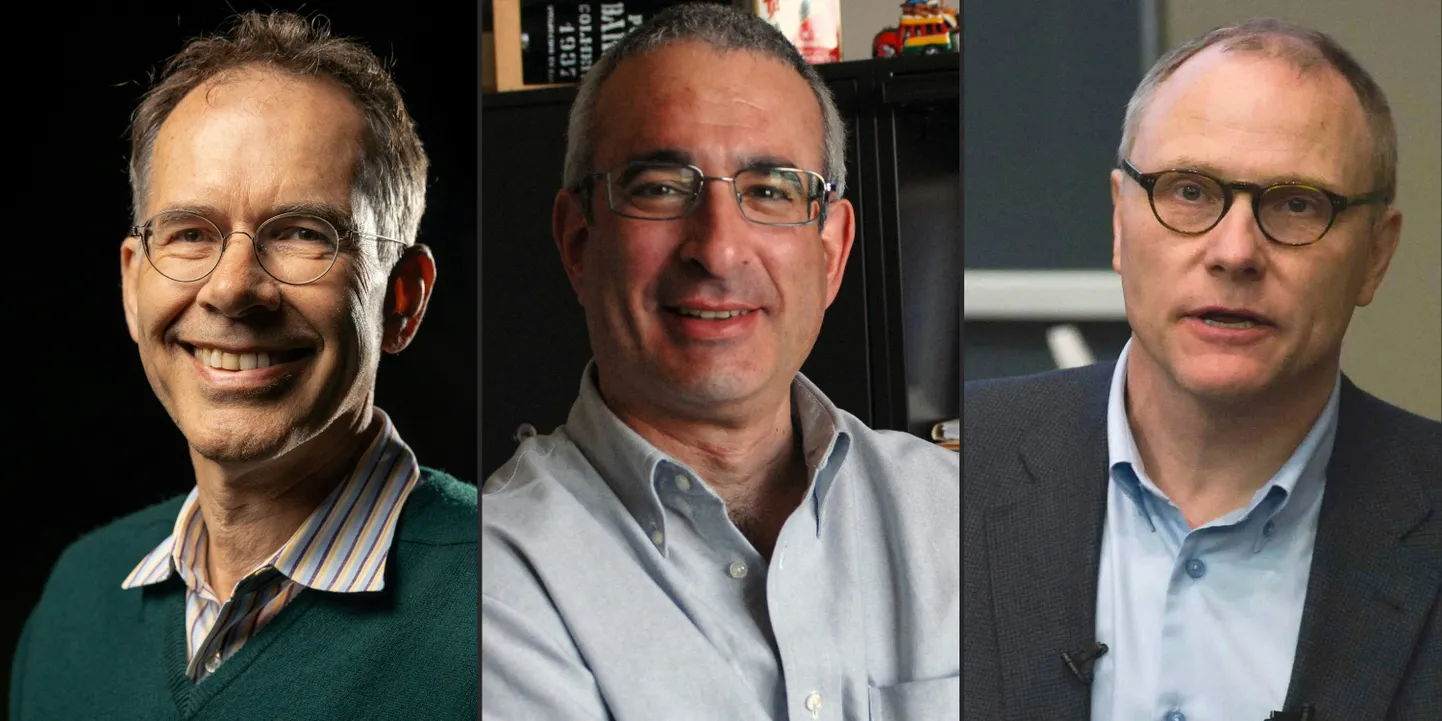 Nobeli majanduspreemia võitjad ehk Guido W. Imbens, Joshua Angrist ja David Card.