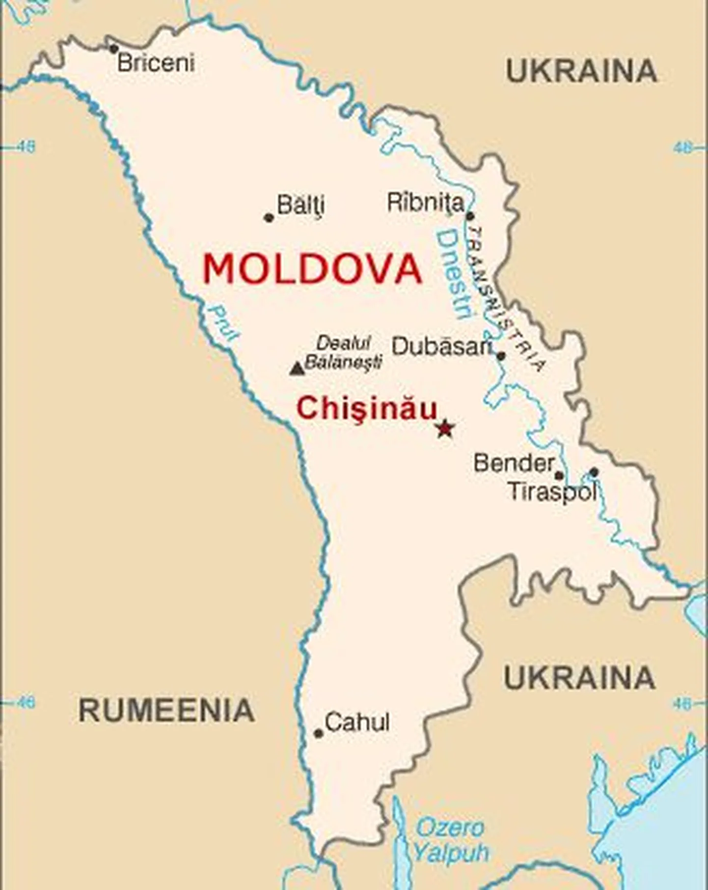 Moldova kaart.