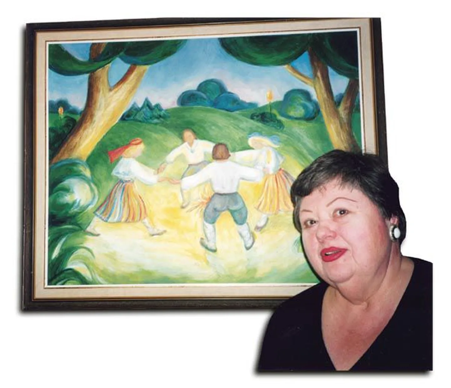 Viljandist pärineva skulptori kunstnikust tütre paljudel maalidel näeb Eesti elu ja kirkaid värve.