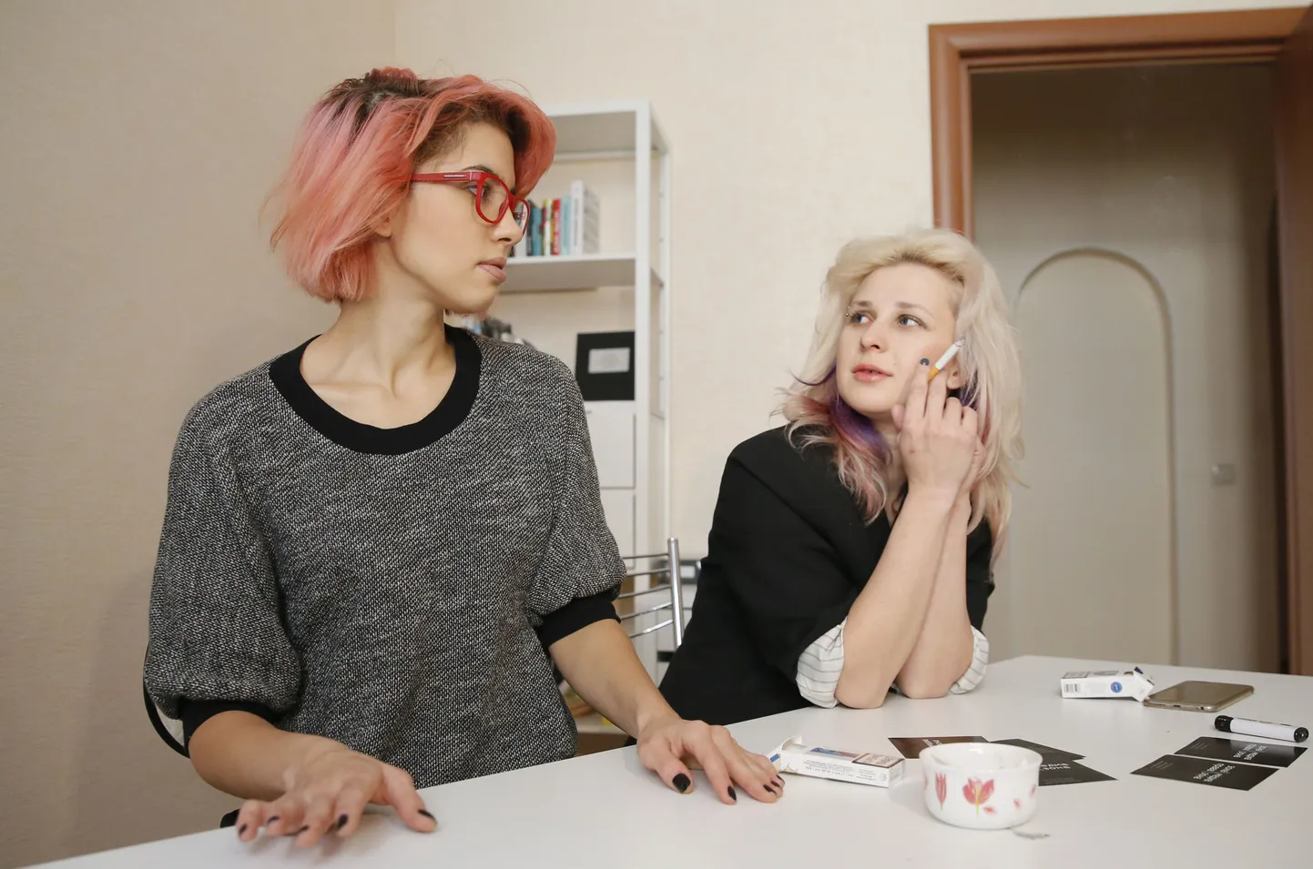 Maria Aljohhina (paremal) and Nadežda Tolokonnikova