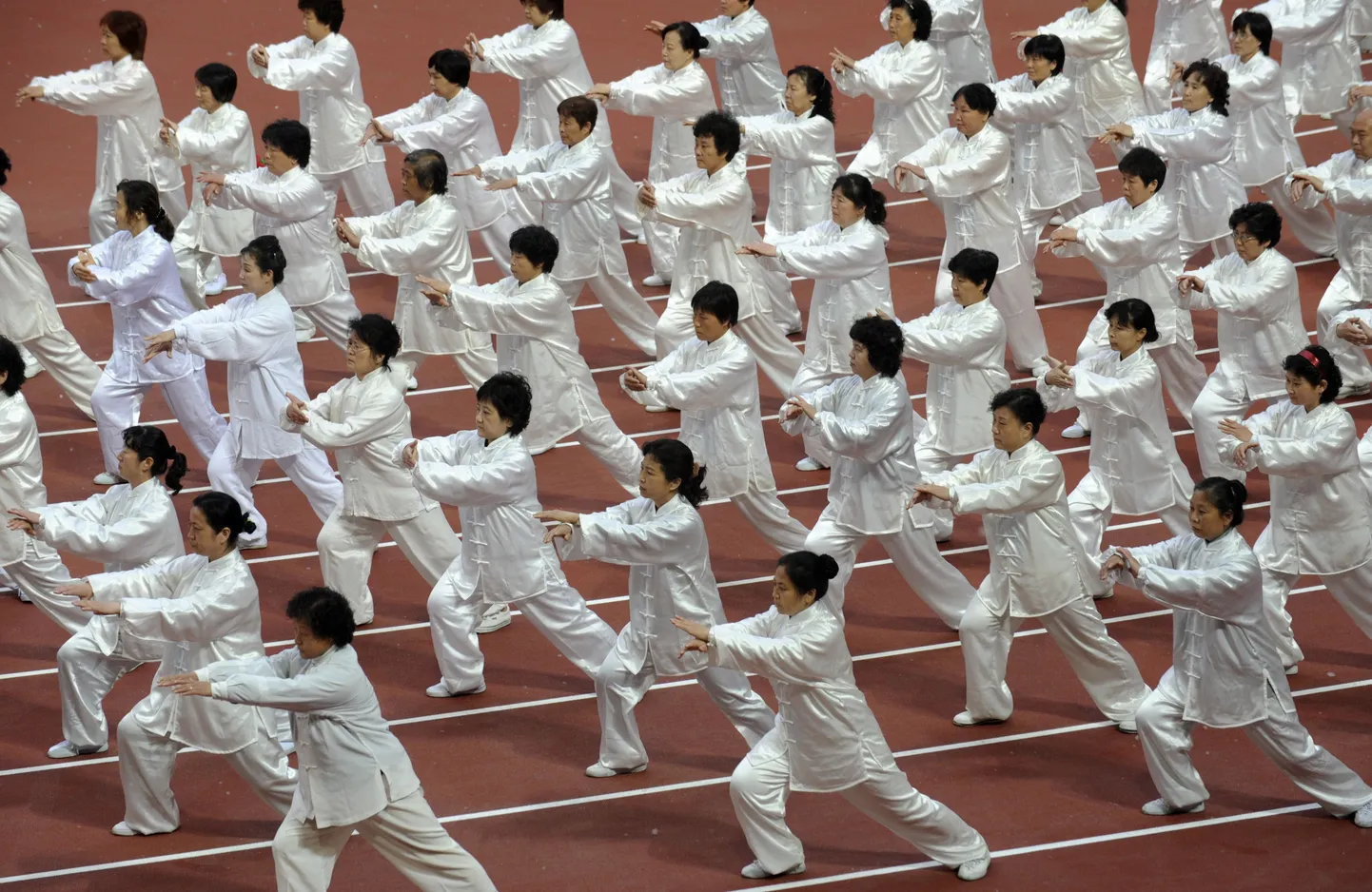 Tai chi harrastajate etteaste Pekingi olümpiamängudel
