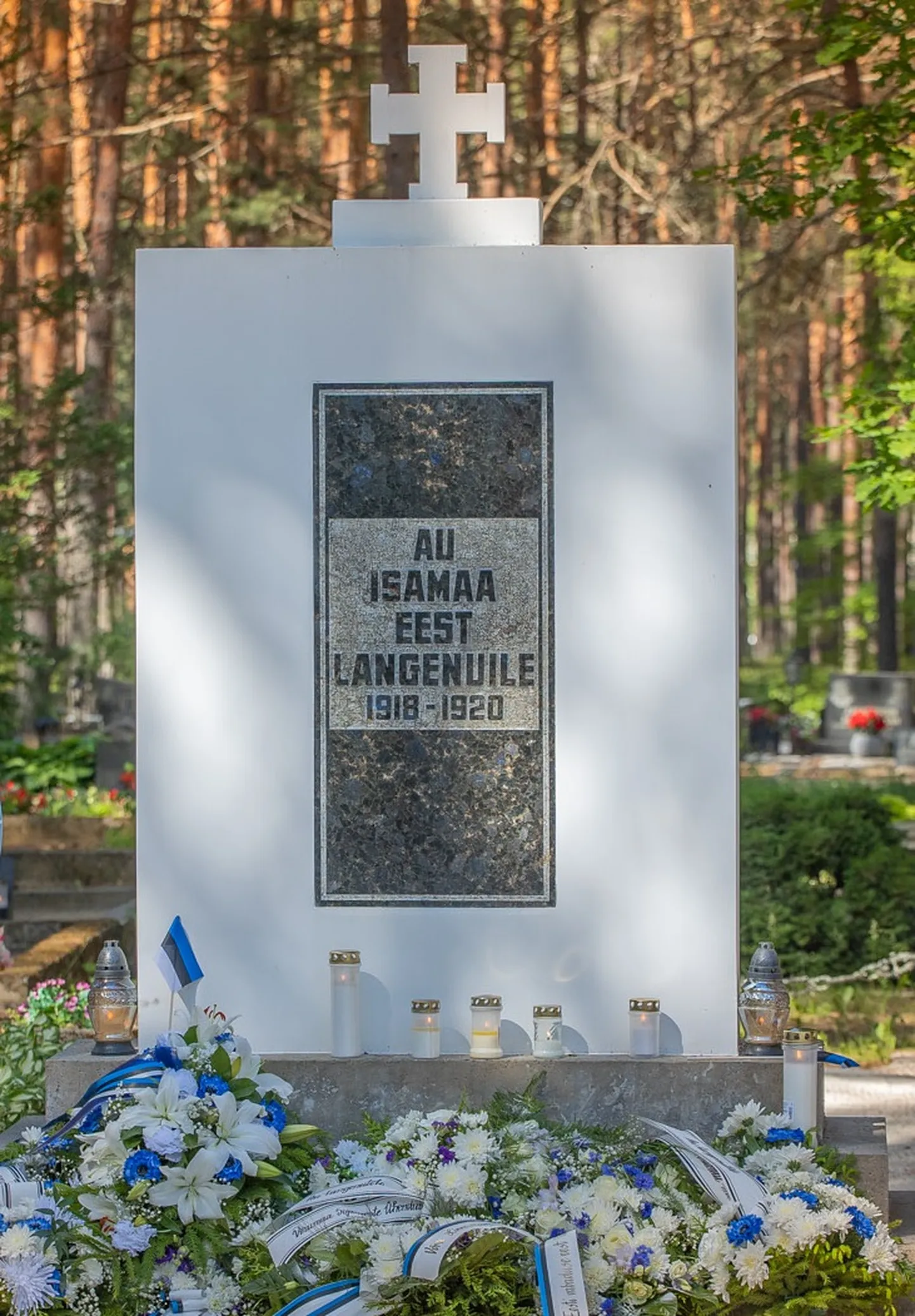 Vabadussõjas võidelnute mälestussammas Võrus.
