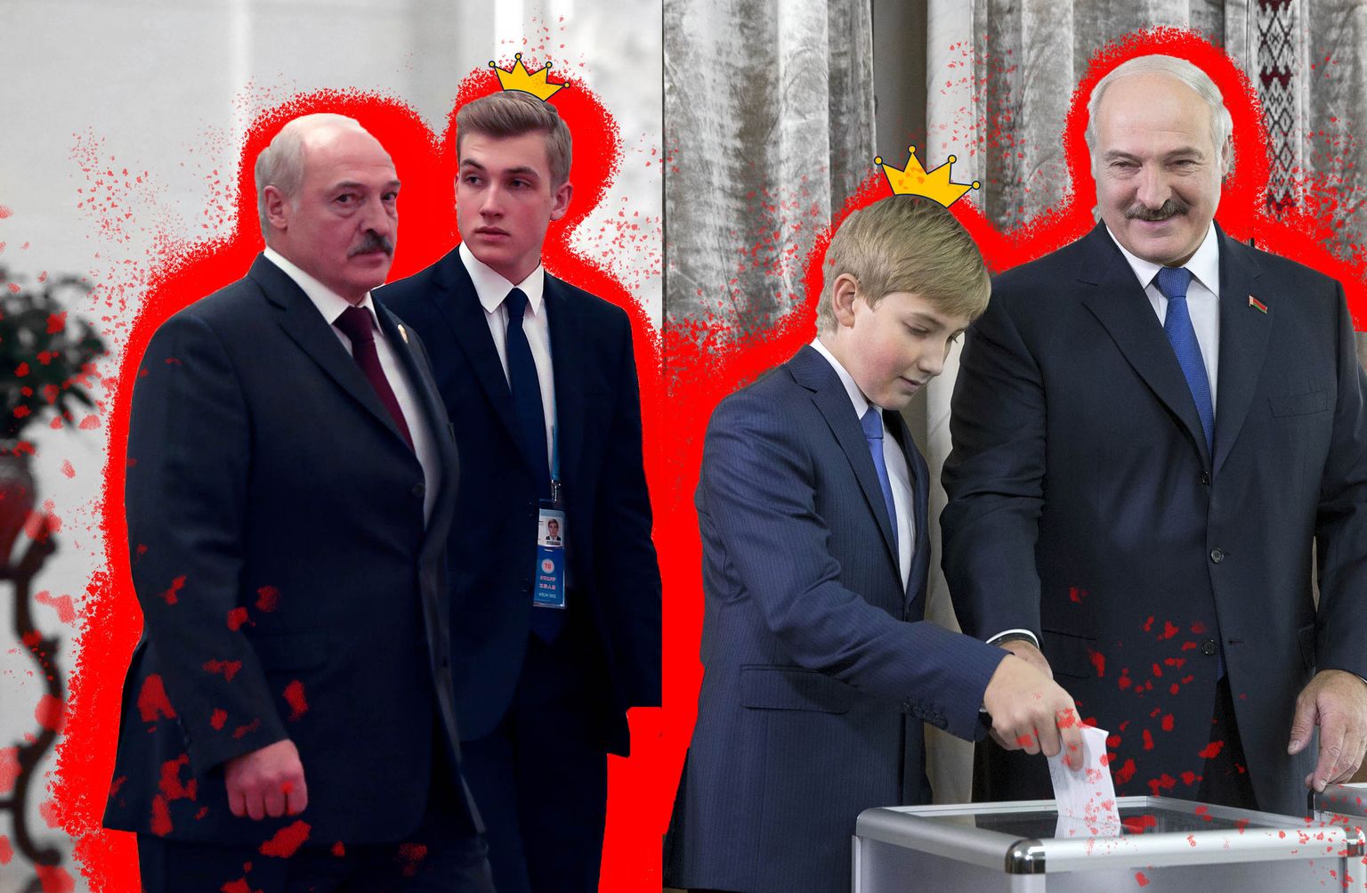 Александр Лукашенко и Николай Лукашенко. Коллаж