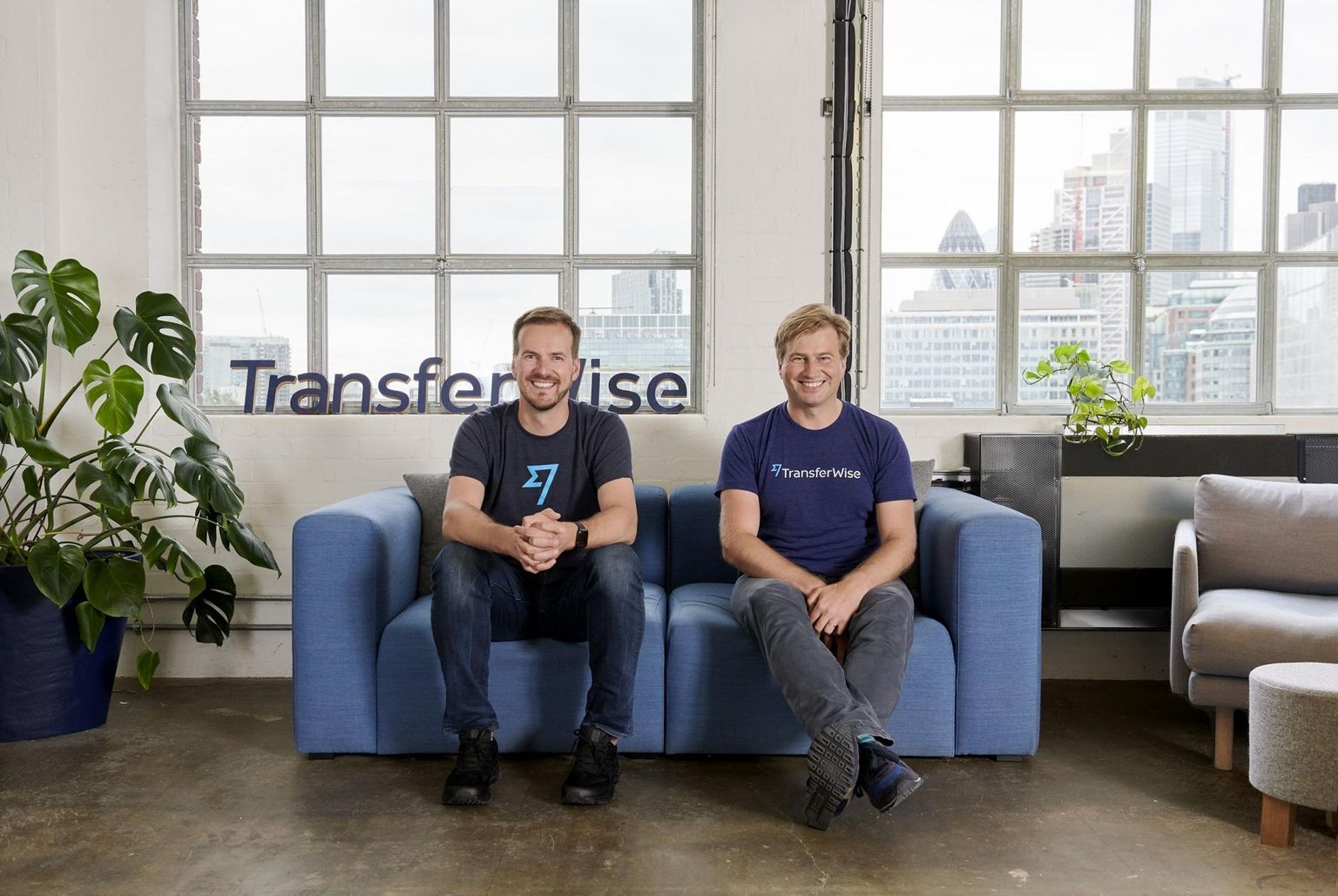 TransferWise’i asutajad Taavet Hinrikus (vasakul) ja Kristo Käärmann.