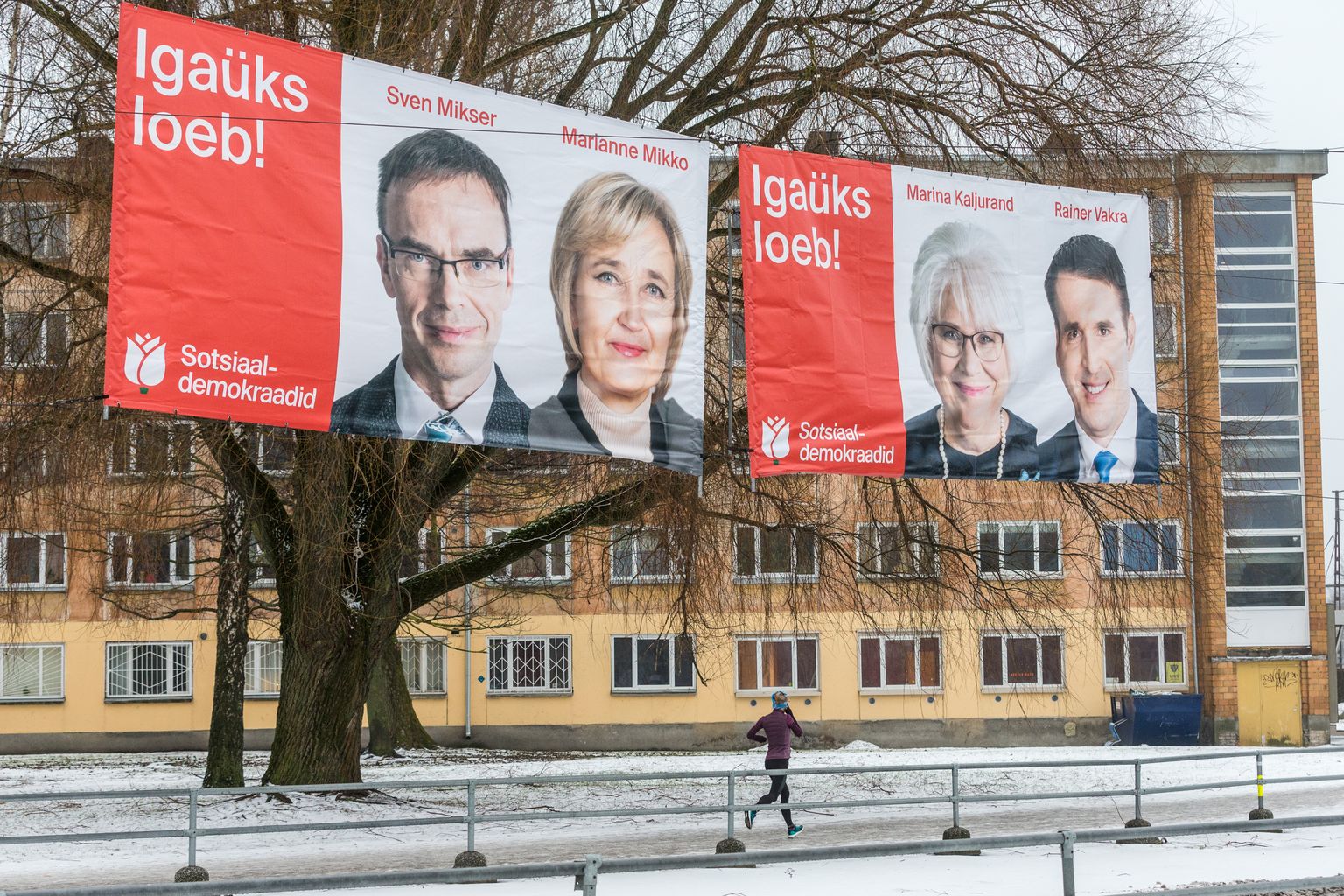 Valimisreklaamid Tallinnas 2019. aastal, Sven Mikser, Marianne Mikko, Marina Kaljurand, Rainer Vakra,