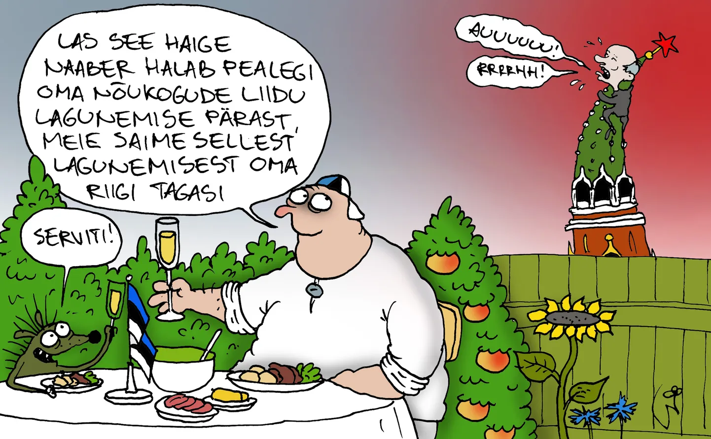 Urmas Nemvalts joonistab.