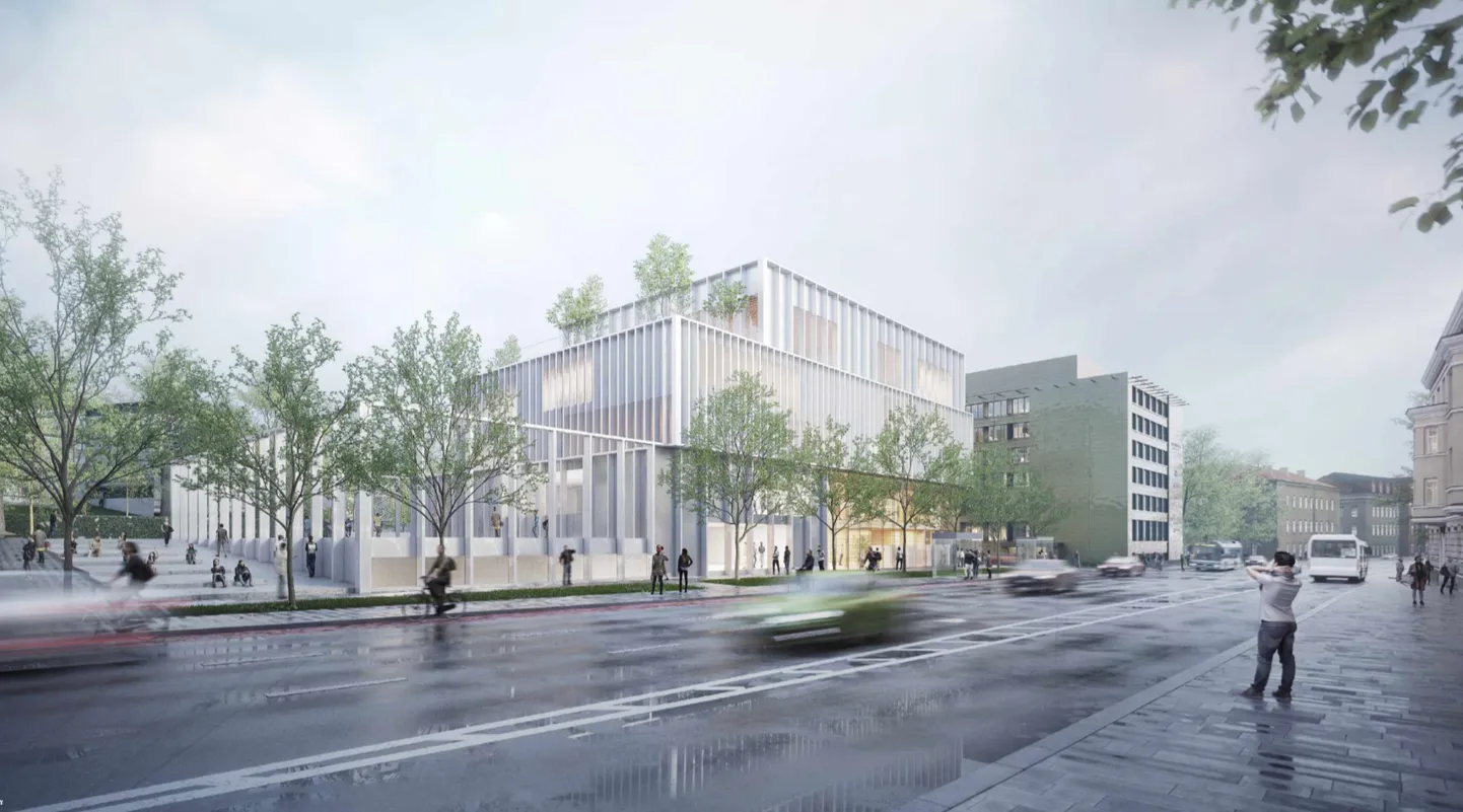 Фрагмент концептуального проекта «Stack», выполненного бюро Arhitekt11/Lunden Architecture и выигравшего международный архитектурный конкурс на строительство Тынисмяэской государственной гимназии.
