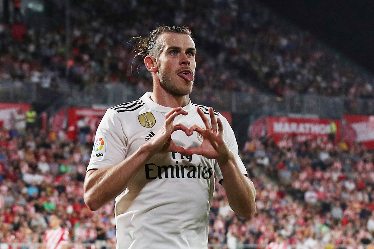 Gareth Bale väravat tähistamas